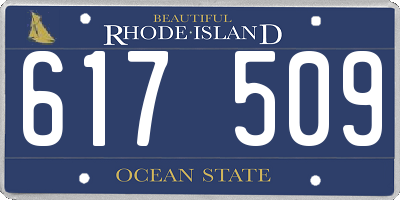 RI license plate 617509