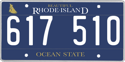 RI license plate 617510