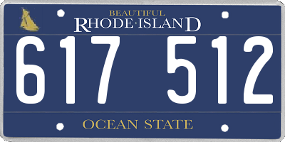 RI license plate 617512