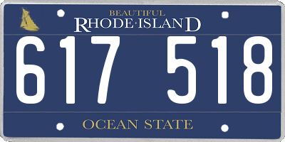 RI license plate 617518