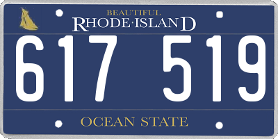 RI license plate 617519