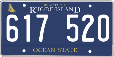 RI license plate 617520
