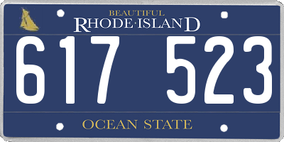 RI license plate 617523