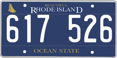 RI license plate 617526
