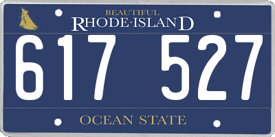 RI license plate 617527