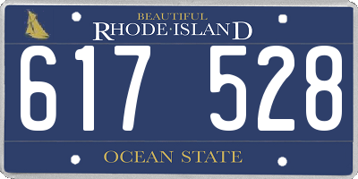 RI license plate 617528