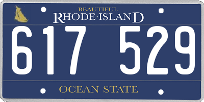 RI license plate 617529