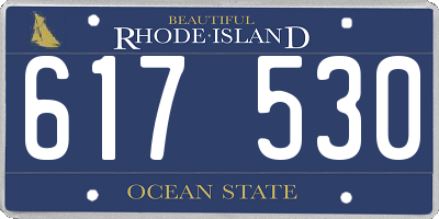 RI license plate 617530