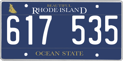 RI license plate 617535