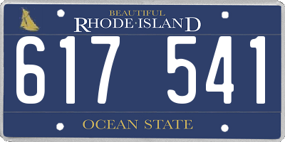 RI license plate 617541