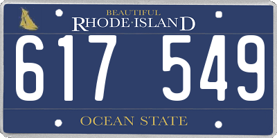 RI license plate 617549