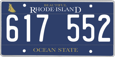 RI license plate 617552