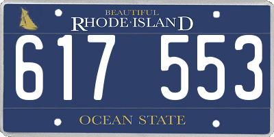 RI license plate 617553