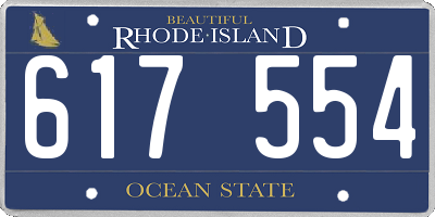 RI license plate 617554