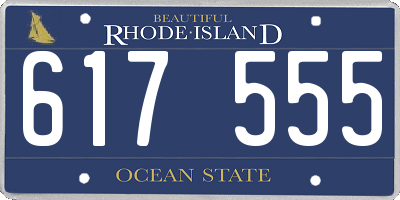 RI license plate 617555