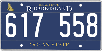 RI license plate 617558