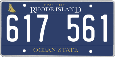 RI license plate 617561