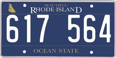 RI license plate 617564