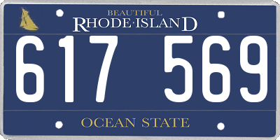 RI license plate 617569