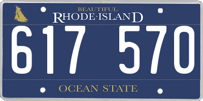RI license plate 617570