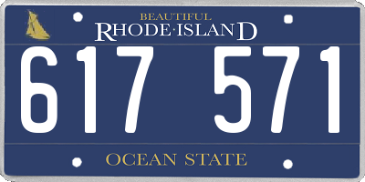 RI license plate 617571