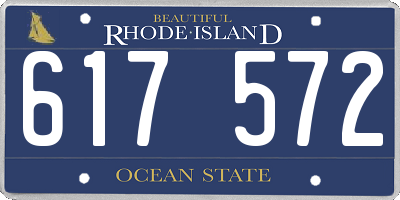 RI license plate 617572