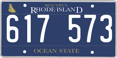 RI license plate 617573