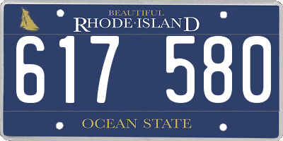 RI license plate 617580