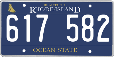 RI license plate 617582