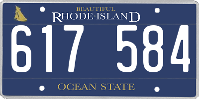 RI license plate 617584
