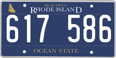 RI license plate 617586
