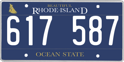 RI license plate 617587