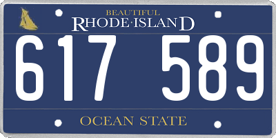 RI license plate 617589
