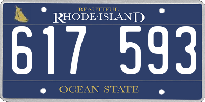 RI license plate 617593