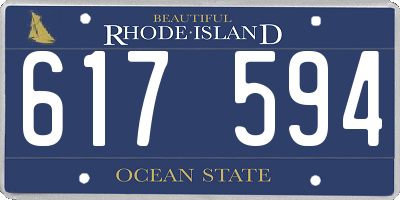 RI license plate 617594