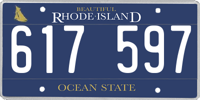RI license plate 617597