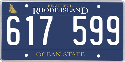 RI license plate 617599