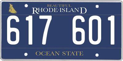 RI license plate 617601
