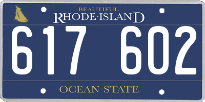 RI license plate 617602