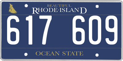 RI license plate 617609