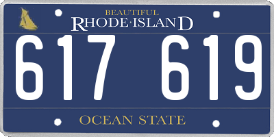 RI license plate 617619