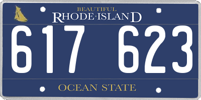 RI license plate 617623