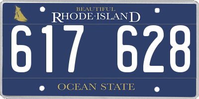 RI license plate 617628