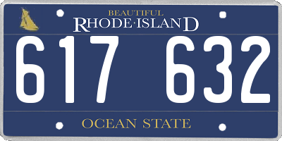 RI license plate 617632