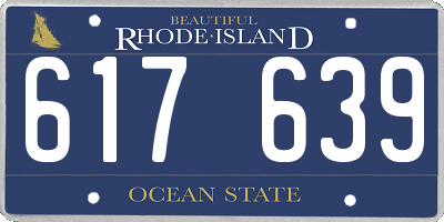 RI license plate 617639