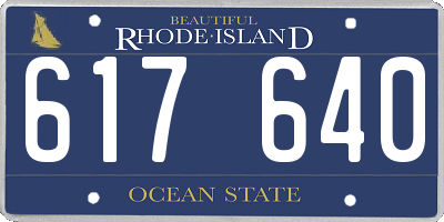 RI license plate 617640