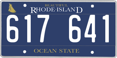 RI license plate 617641