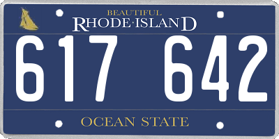 RI license plate 617642