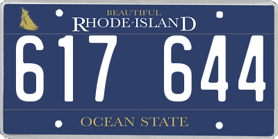 RI license plate 617644