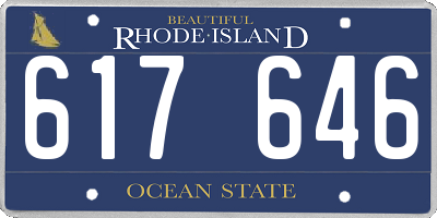 RI license plate 617646